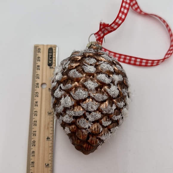 Cardinal on Branch Pine Cone and  Christmas Tree Bird Ornaments - set of 2 - Picture 13 of 16